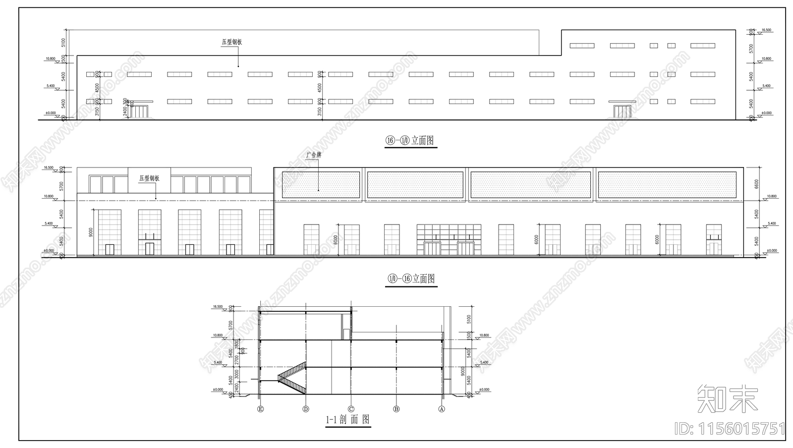 商城建筑cad施工图下载【ID:1156015751】