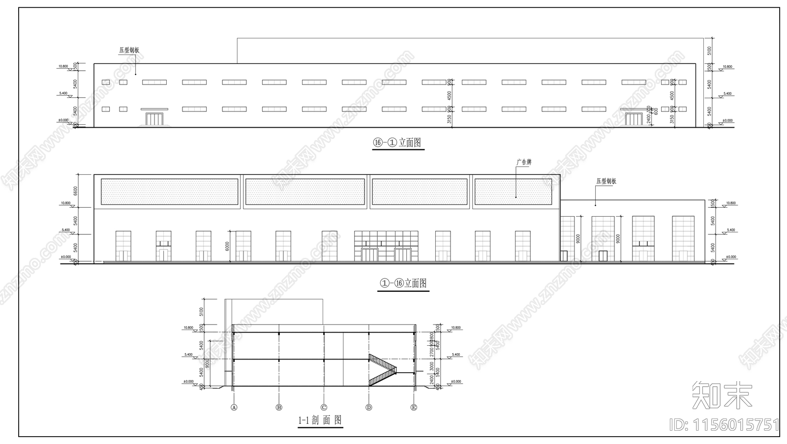 商城建筑cad施工图下载【ID:1156015751】