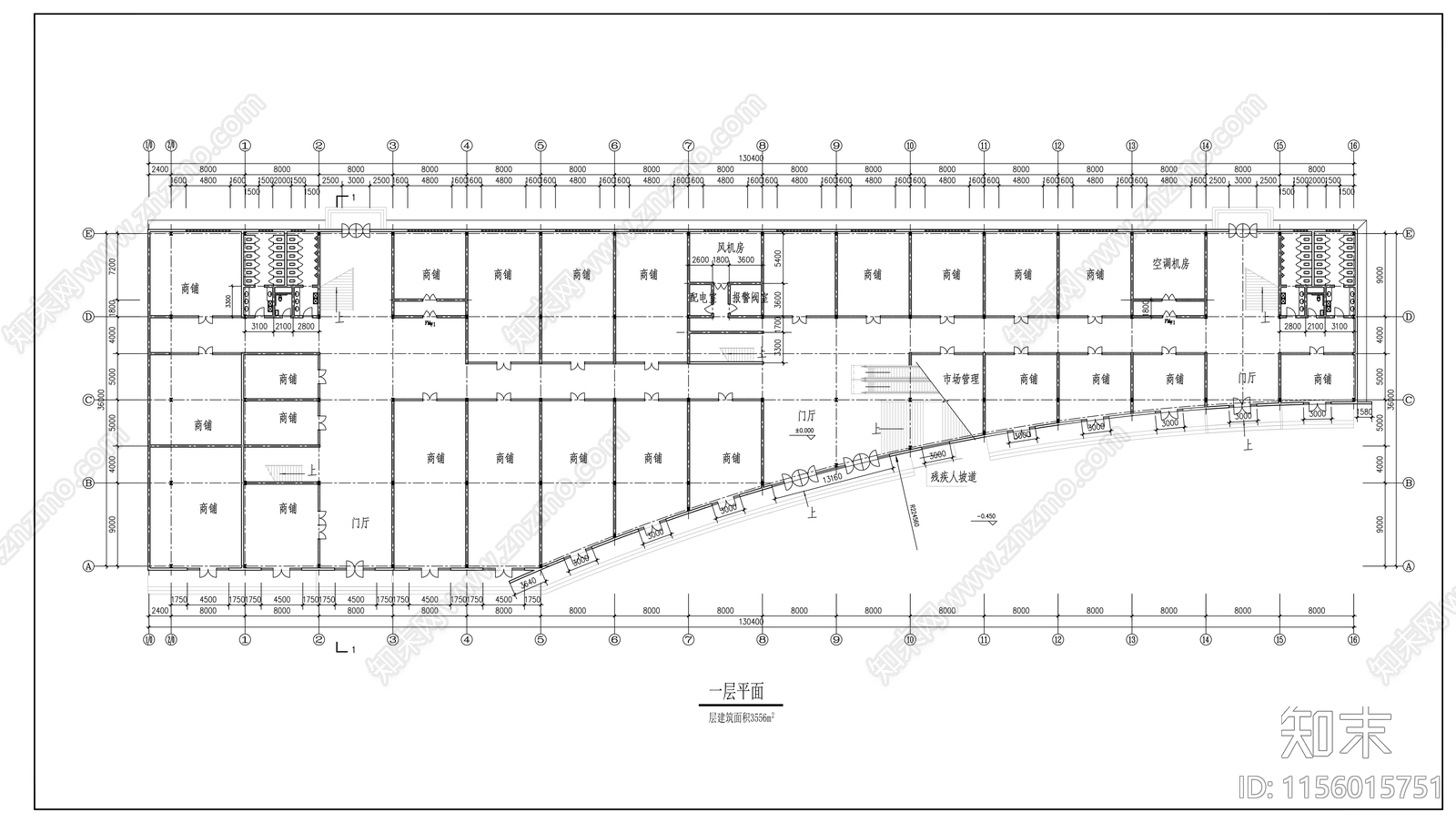 商城建筑cad施工图下载【ID:1156015751】