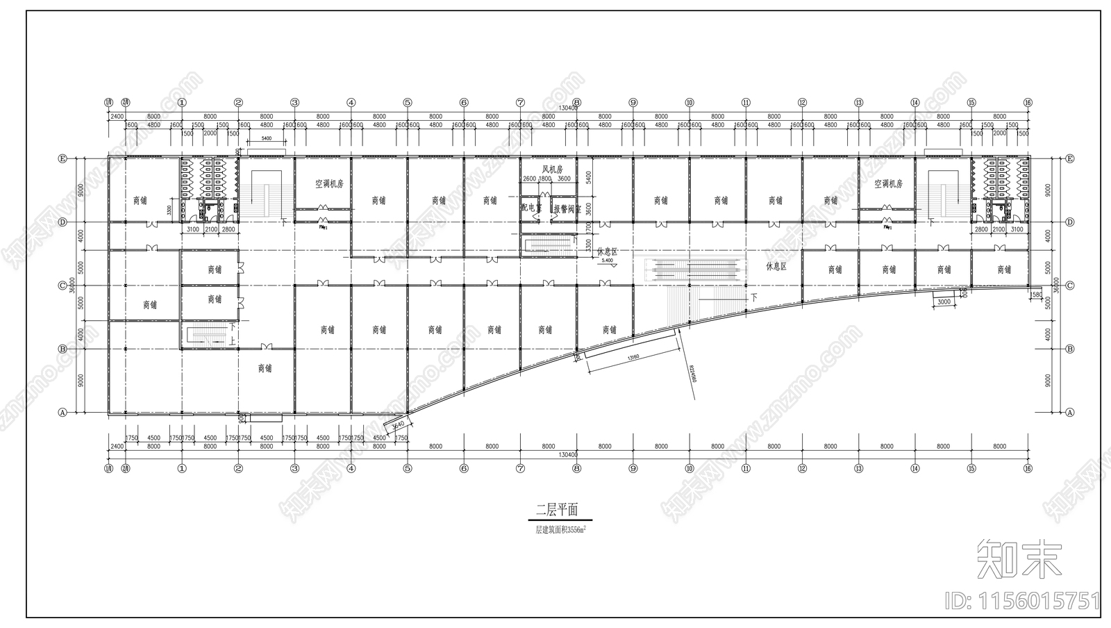 商城建筑cad施工图下载【ID:1156015751】