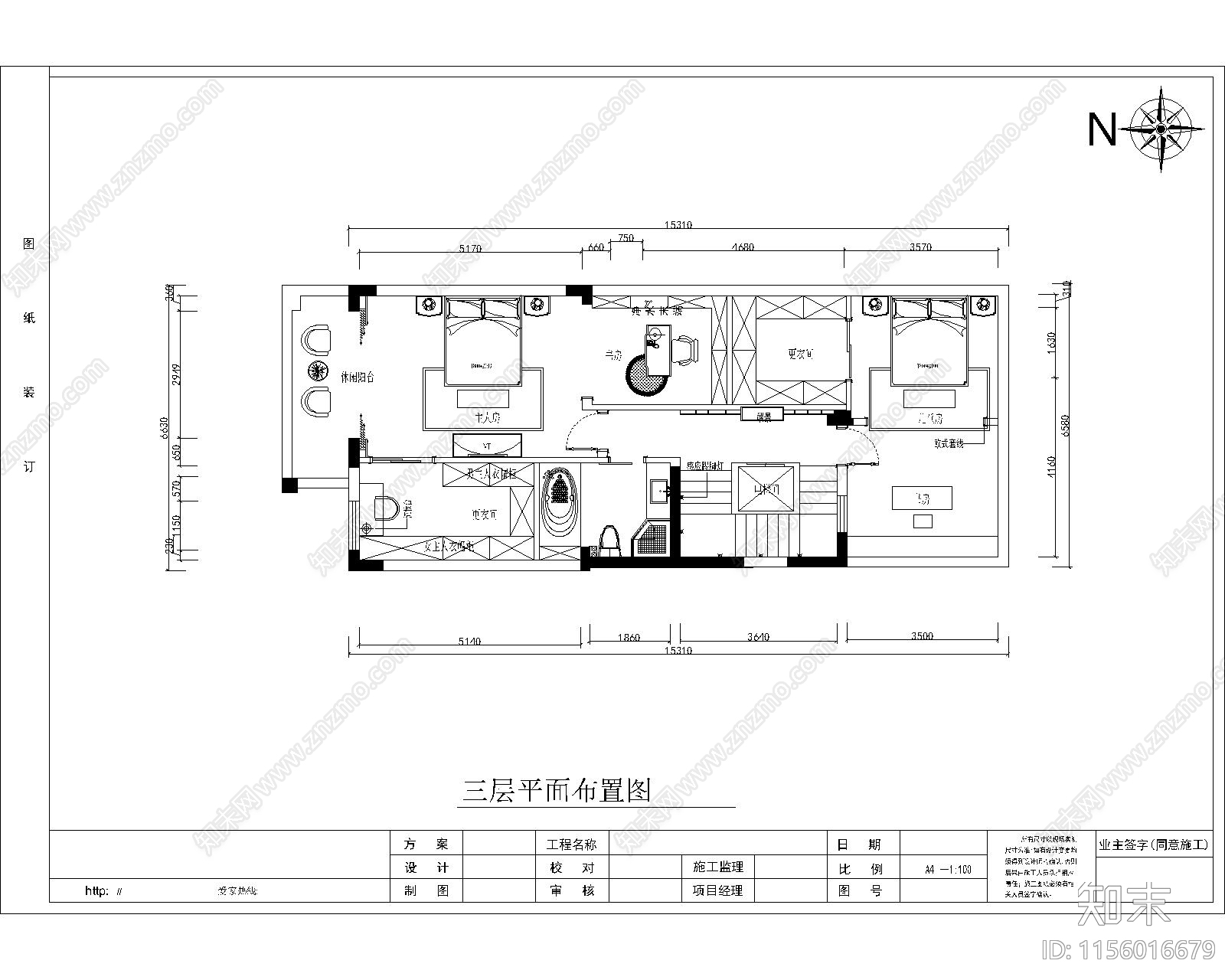 五层别墅设计cad施工图下载【ID:1156016679】