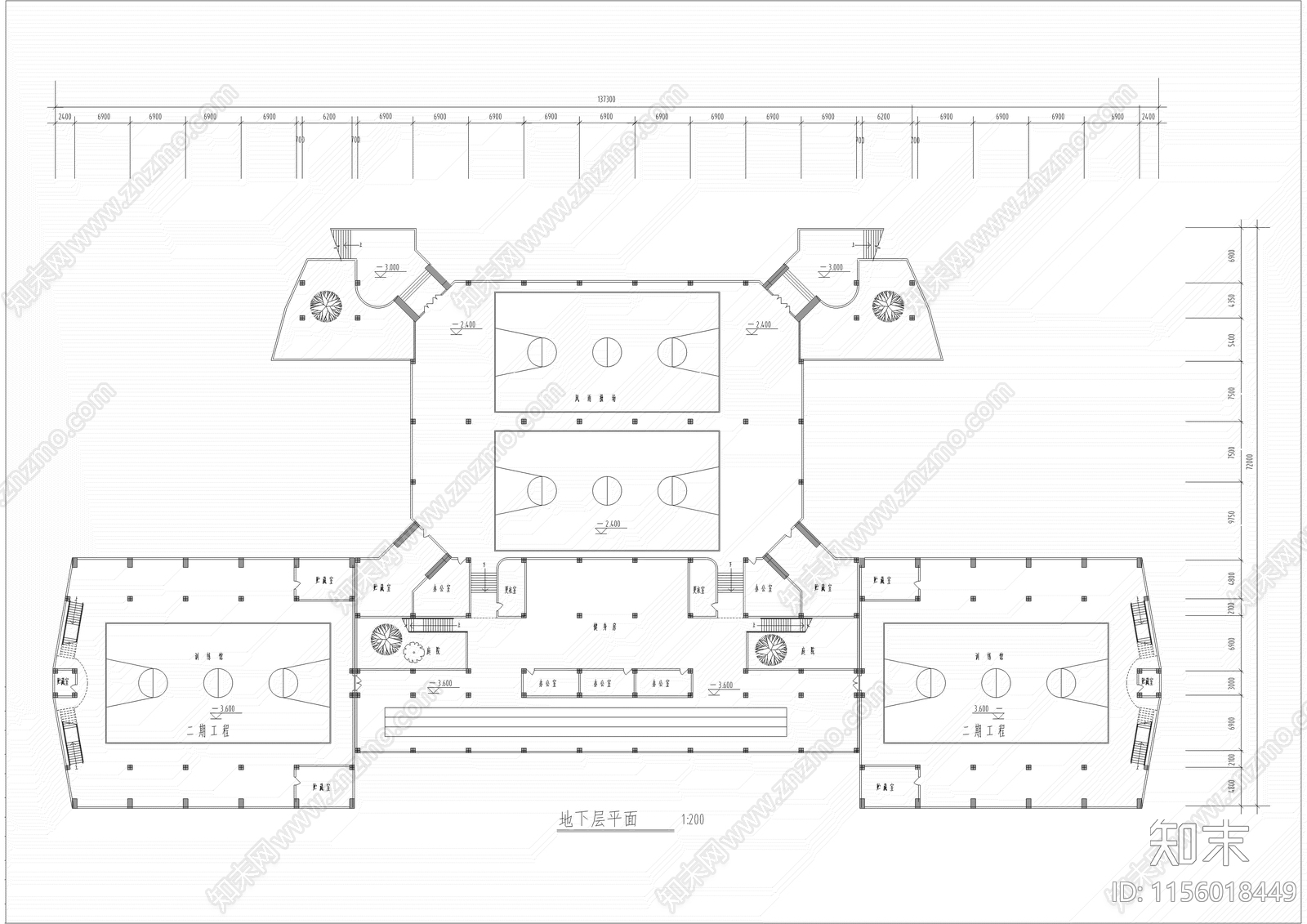 学校食堂广场体育馆宿cad施工图下载【ID:1156018449】