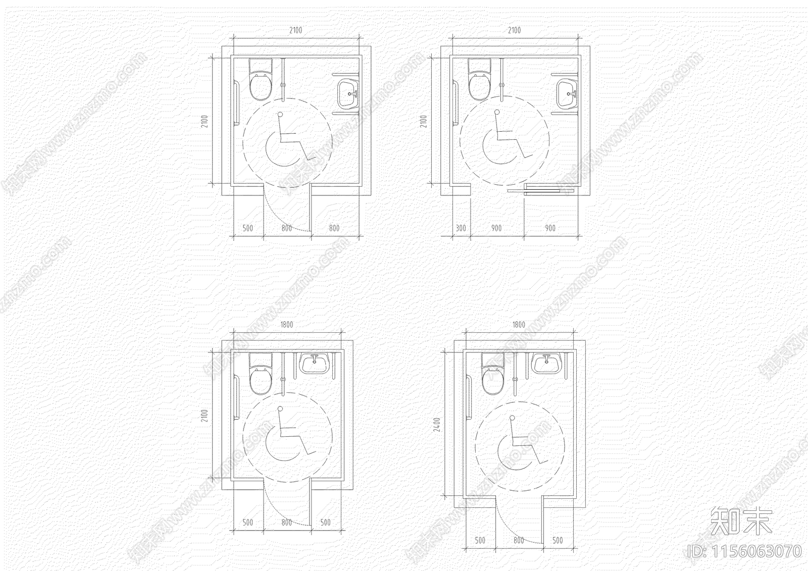 公厕平面布置图CADcad施工图下载【ID:1156063070】