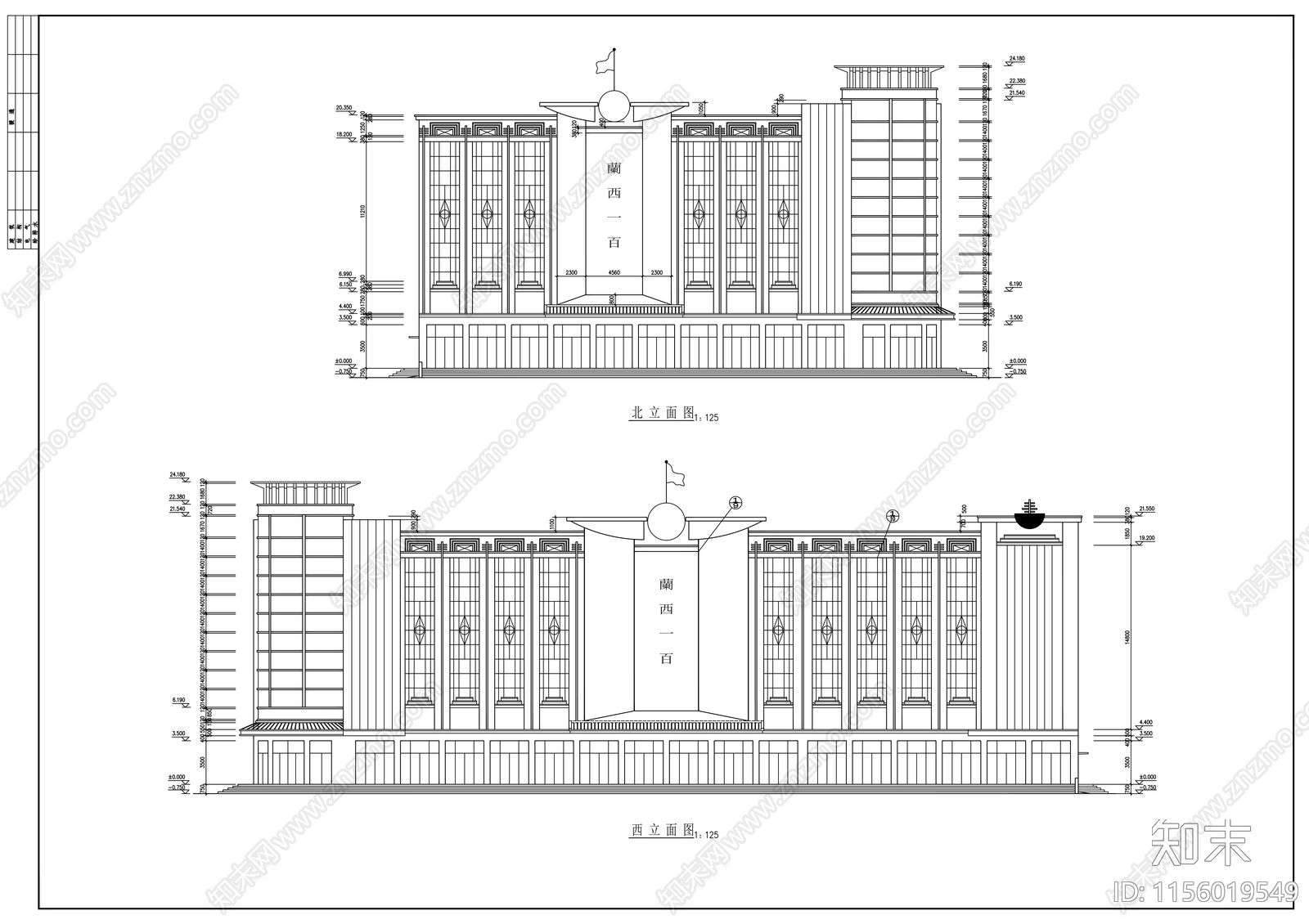 商场建筑设计图纸cad施工图下载【ID:1156019549】