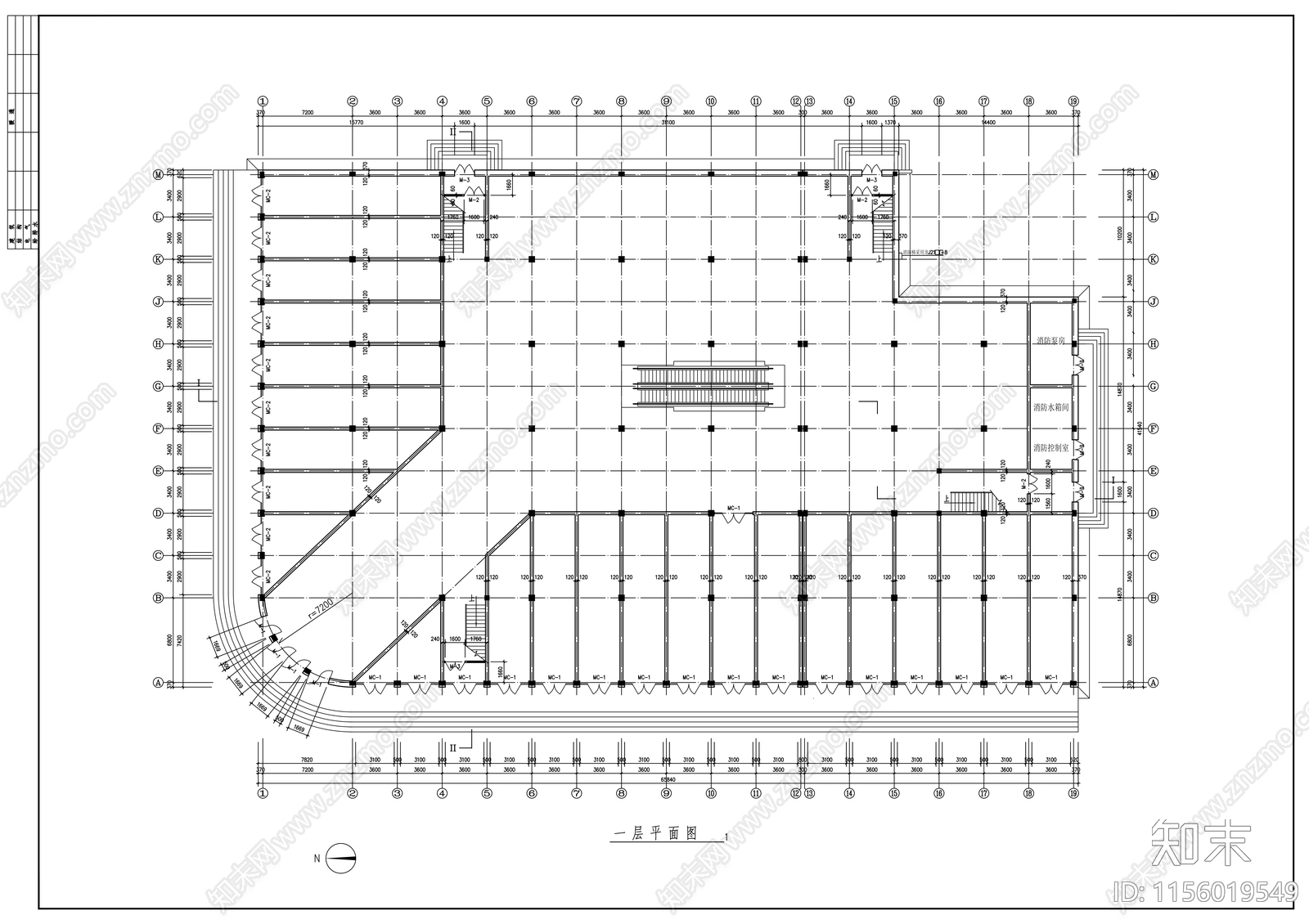 商场建筑设计图纸cad施工图下载【ID:1156019549】