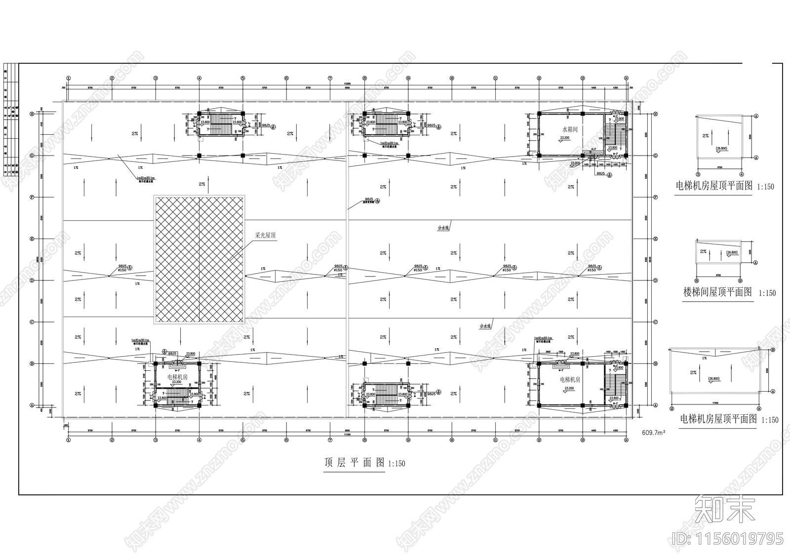 商场平面建筑图cad施工图下载【ID:1156019795】