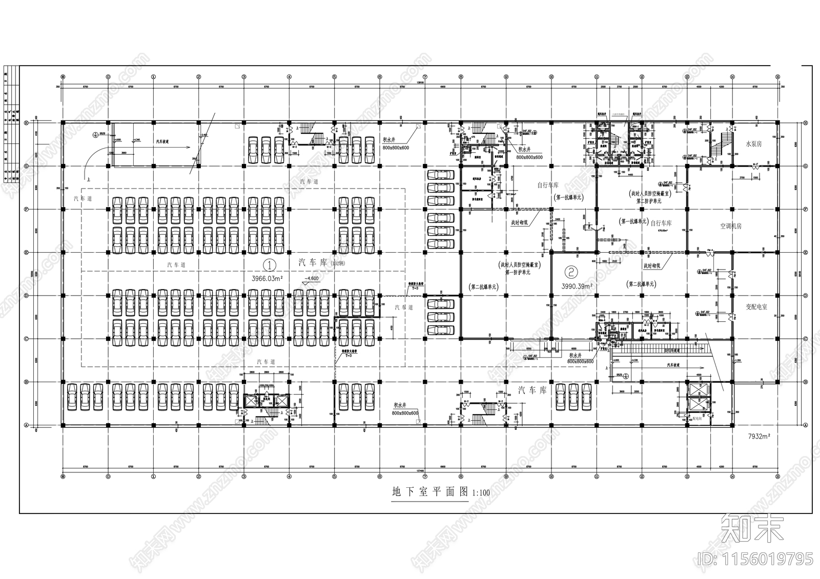 商场平面建筑图cad施工图下载【ID:1156019795】