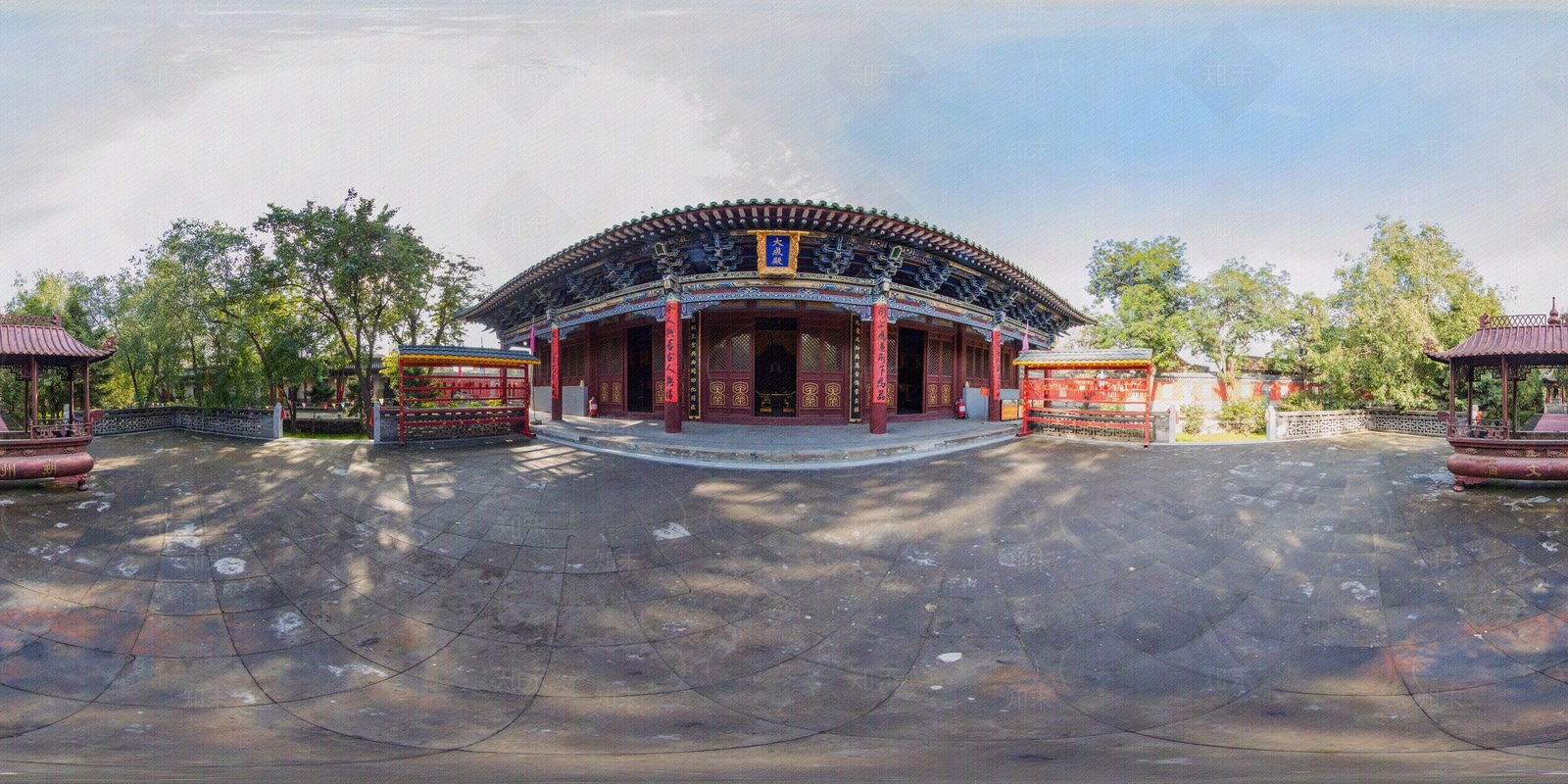 古镇绿化园区风景全景HDR贴图下载【ID:1156020562】