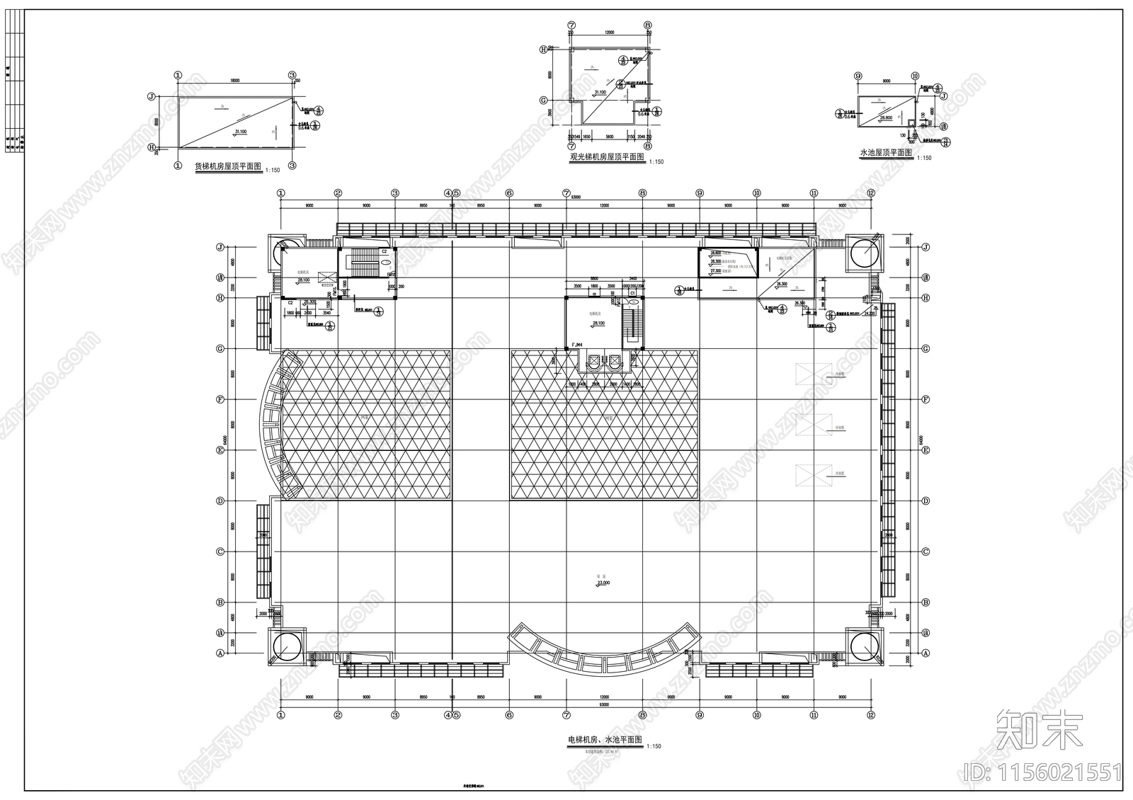 商场设计建筑图cad施工图下载【ID:1156021551】