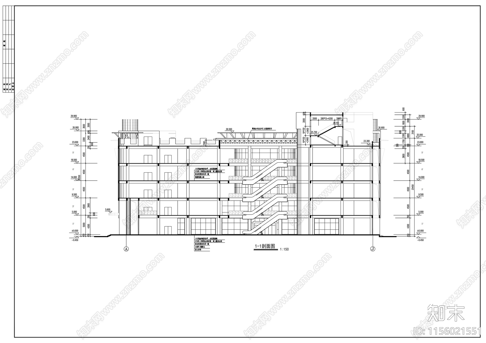 商场设计建筑图cad施工图下载【ID:1156021551】