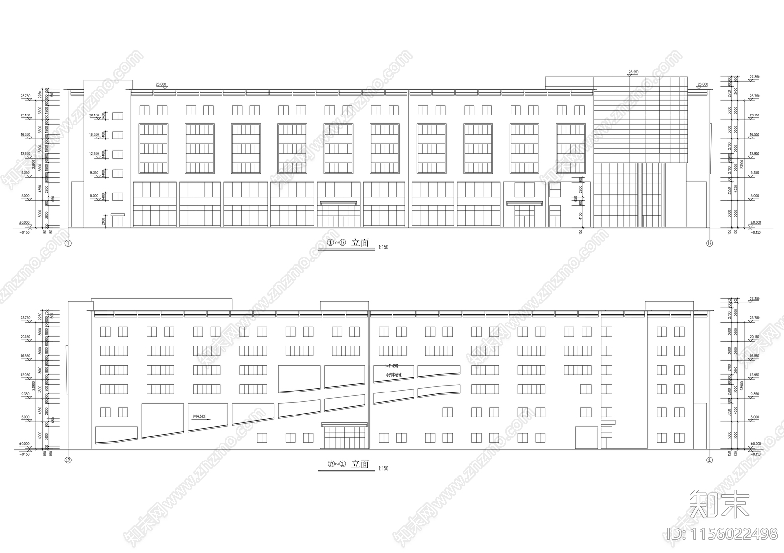 商业大厦建筑cad施工图下载【ID:1156022498】