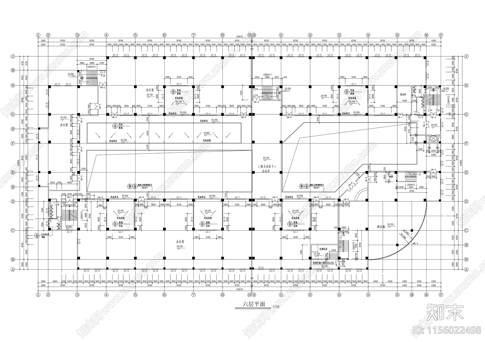 商业大厦建筑cad施工图下载【ID:1156022498】