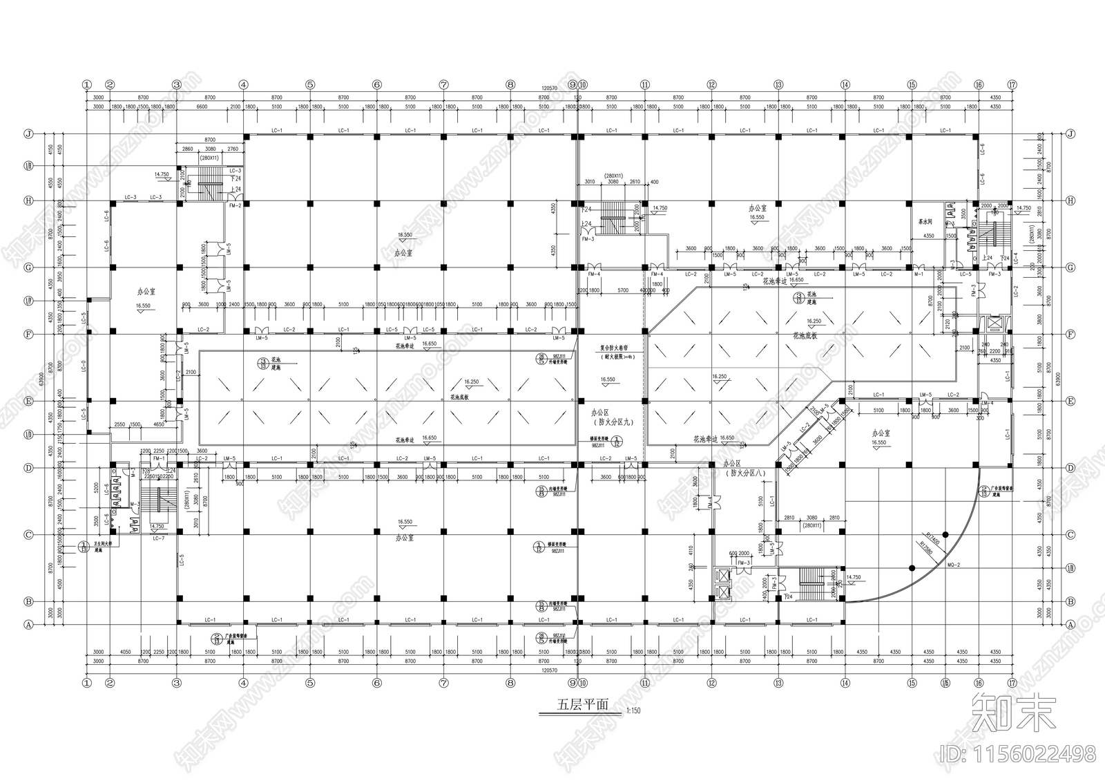 商业大厦建筑cad施工图下载【ID:1156022498】