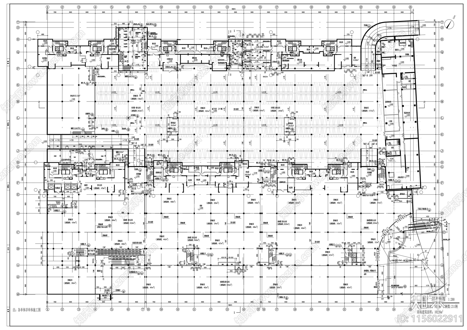 天津某商场建筑设计cad施工图下载【ID:1156022911】