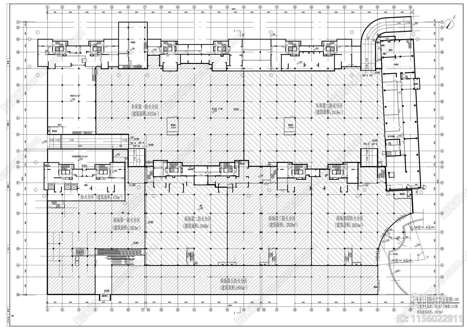 天津某商场建筑设计cad施工图下载【ID:1156022911】