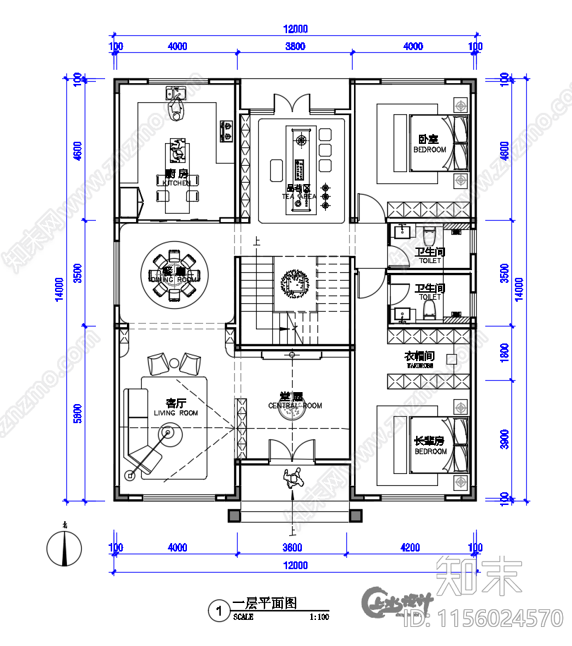 自建房图纸cad施工图下载【ID:1156024570】