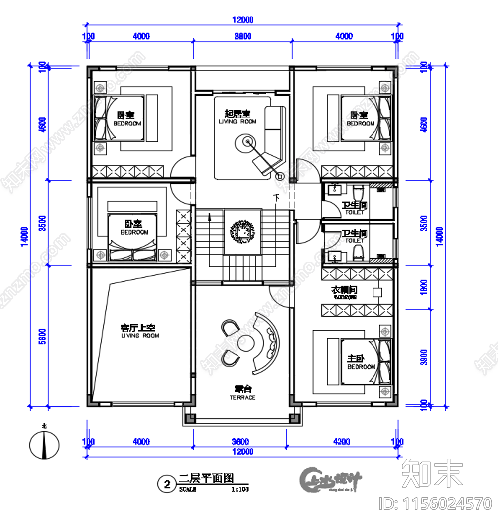 自建房图纸cad施工图下载【ID:1156024570】