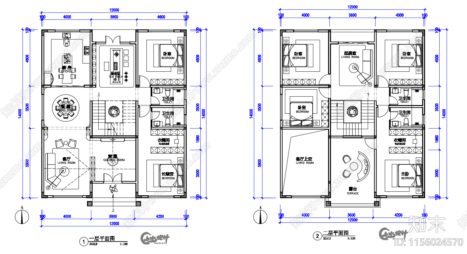 自建房图纸cad施工图下载【ID:1156024570】