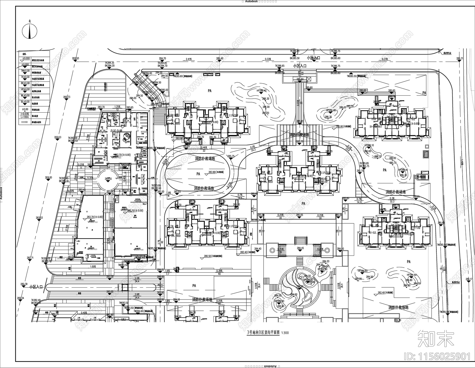 回迁安置房住宅小区施工图下载【ID:1156025901】