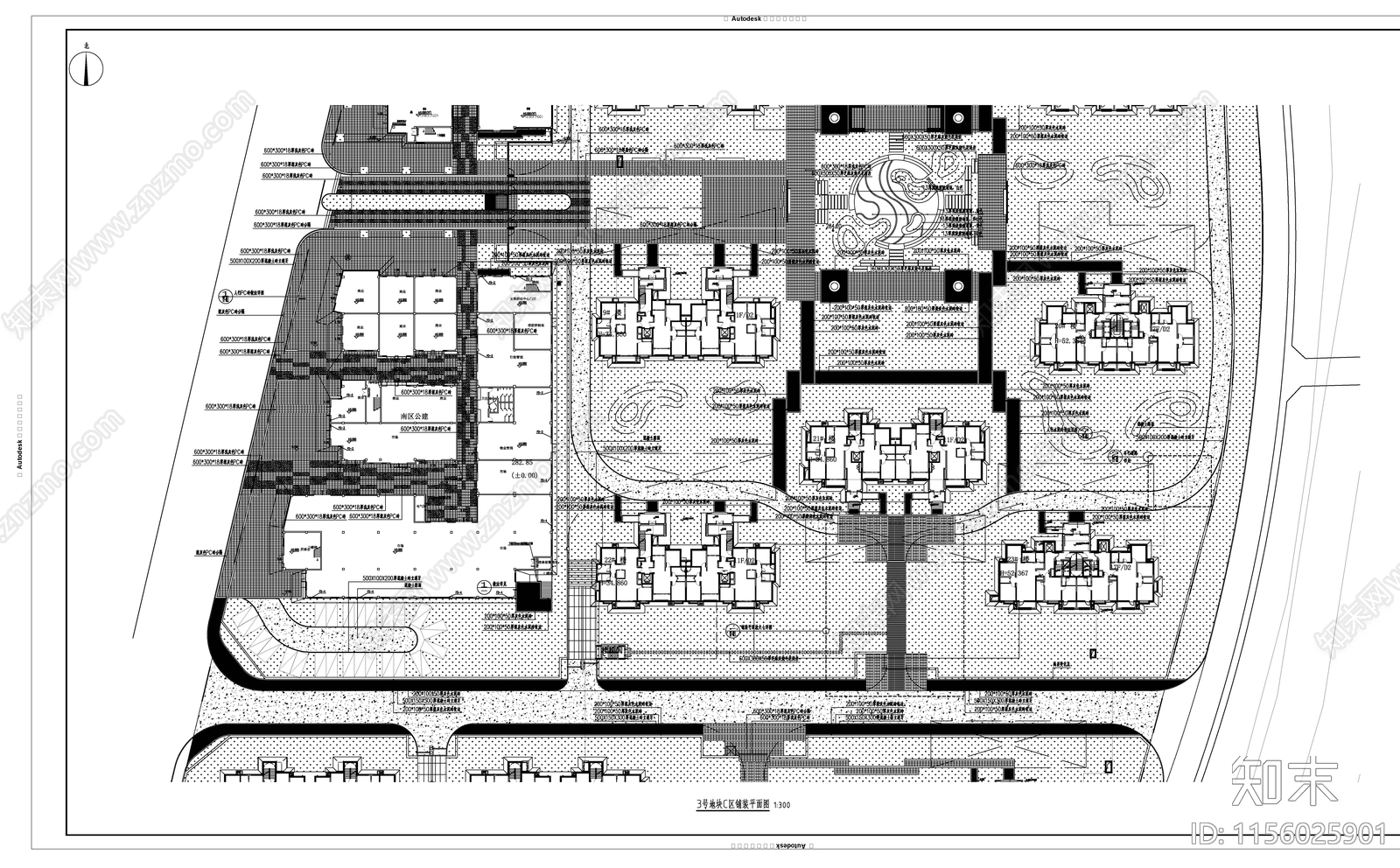 回迁安置房住宅小区施工图下载【ID:1156025901】