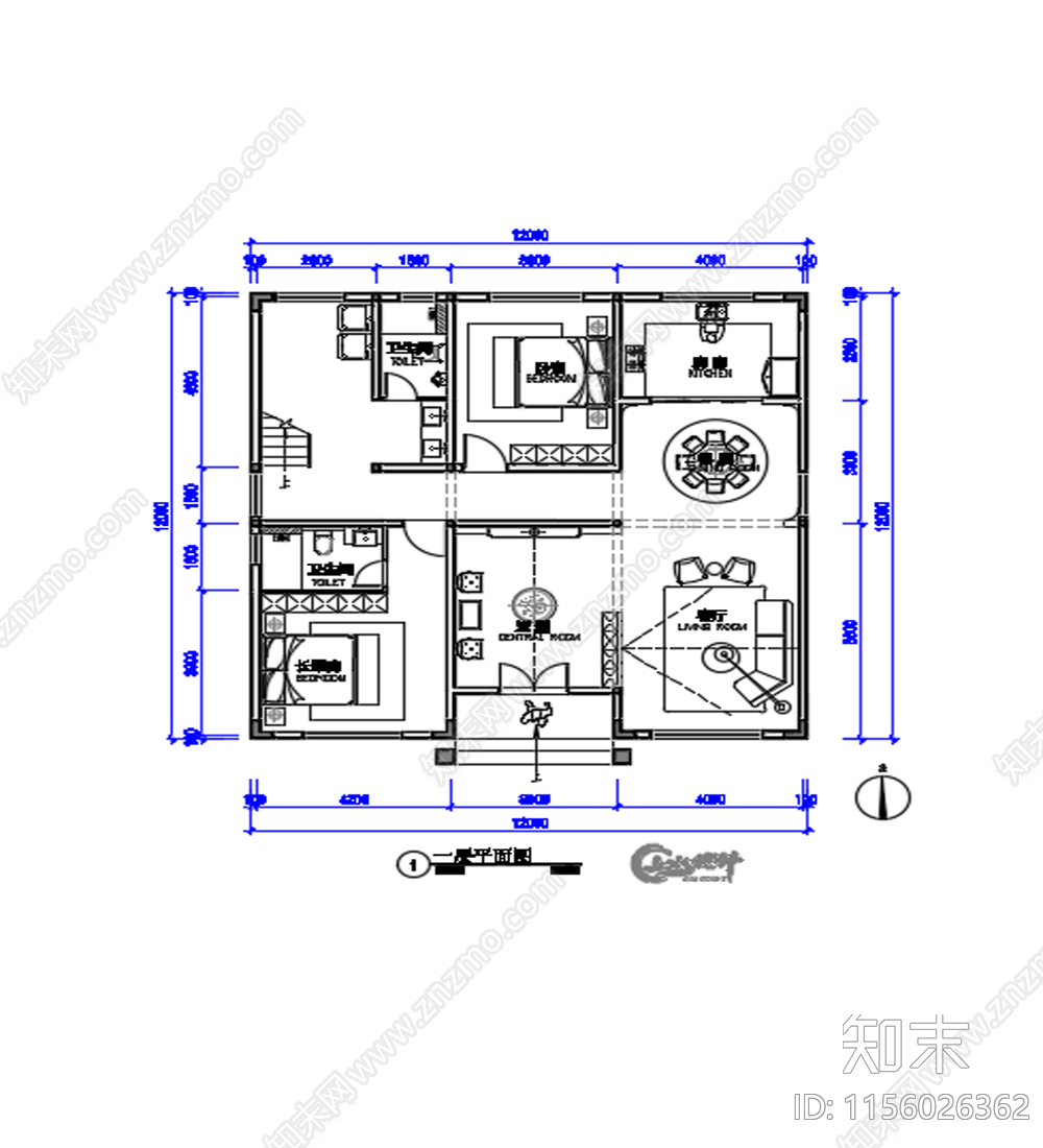 三层农村自建房cad施工图下载【ID:1156026362】