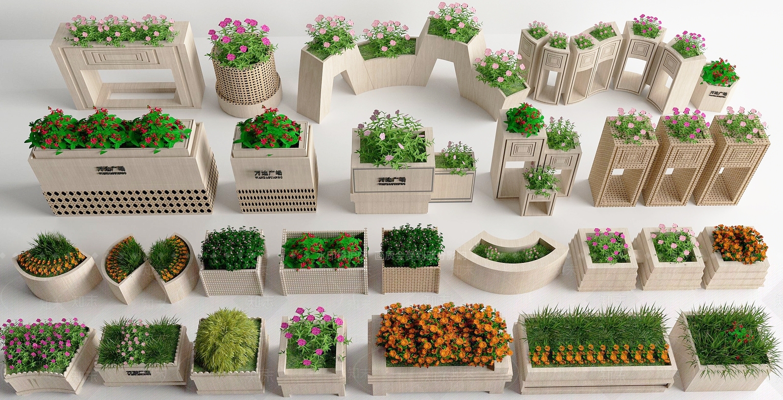 现代景观花箱3D模型下载【ID:1156026629】