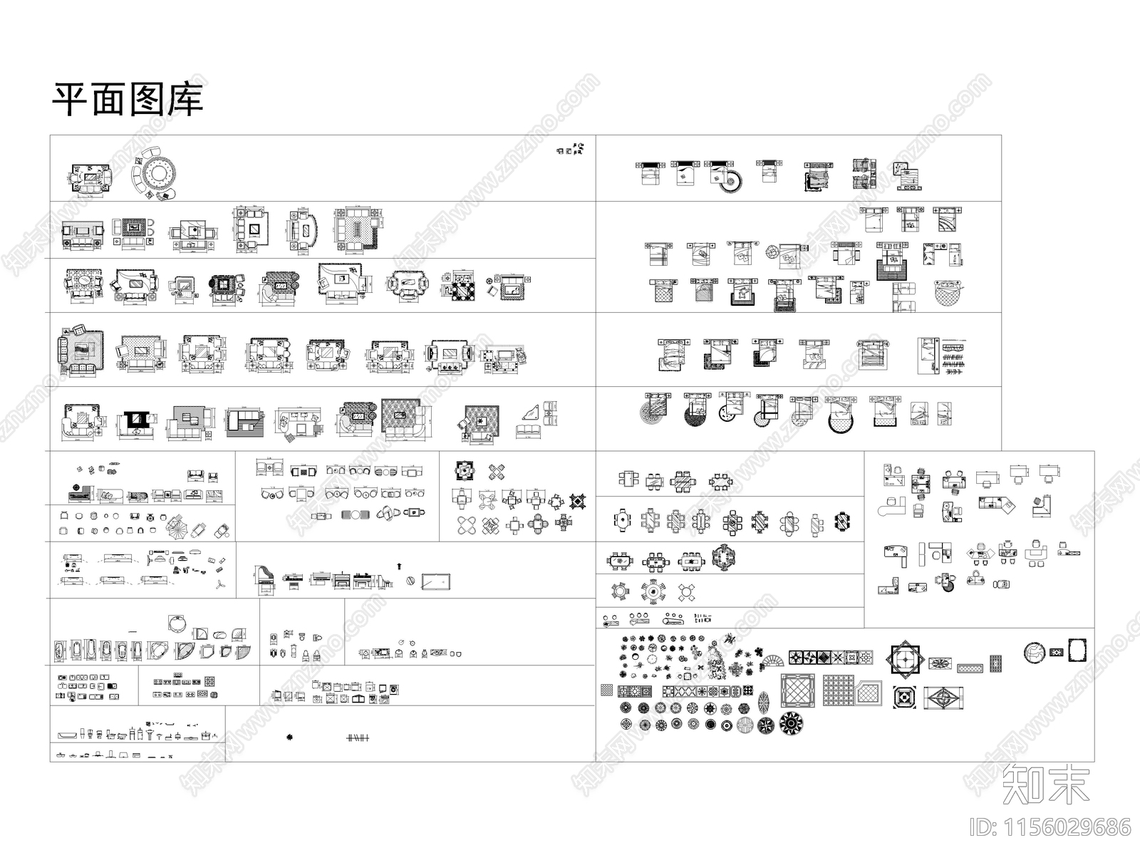 家装工装商业空间综合图库大全施工图下载【ID:1156029686】