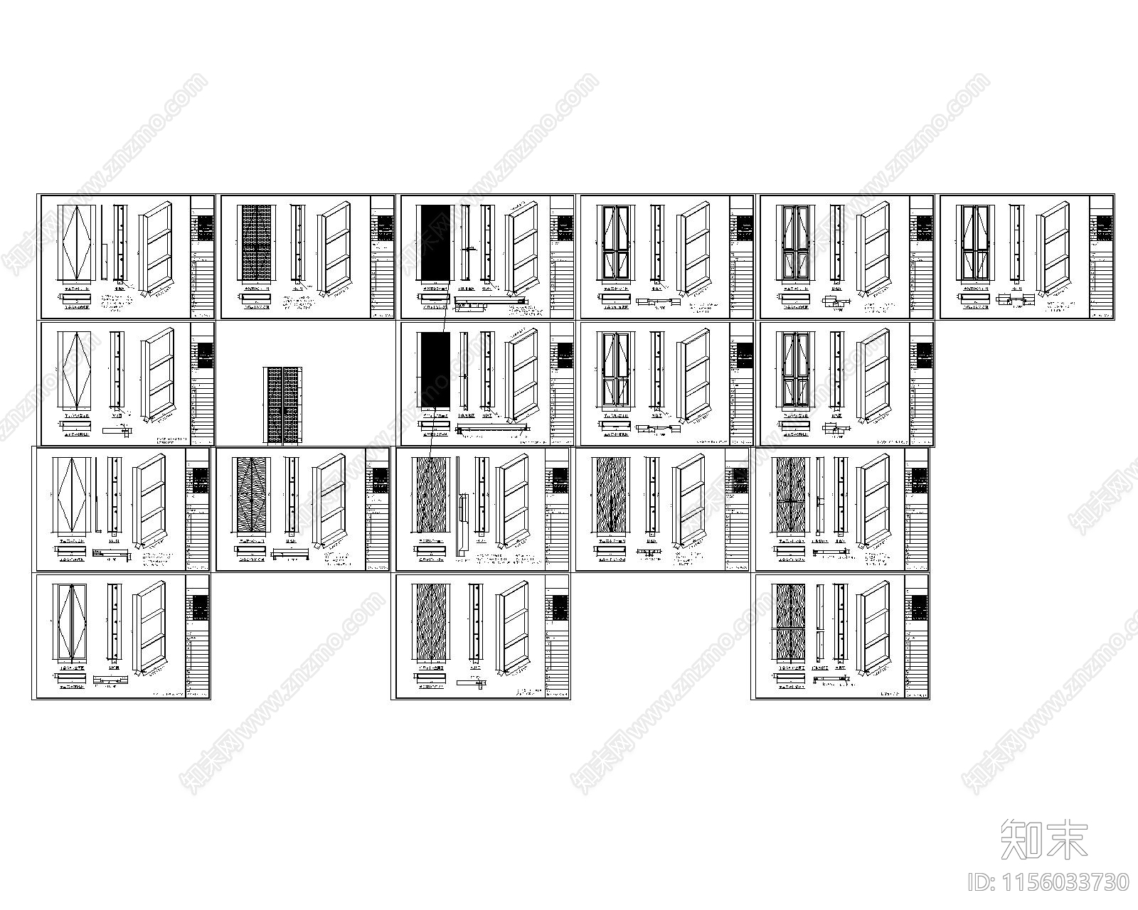 专卖店单品衣柜图cad施工图下载【ID:1156033730】