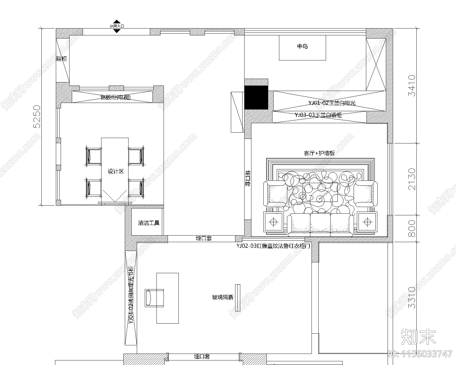 苏州店面布置及门头设计cad施工图下载【ID:1156033747】