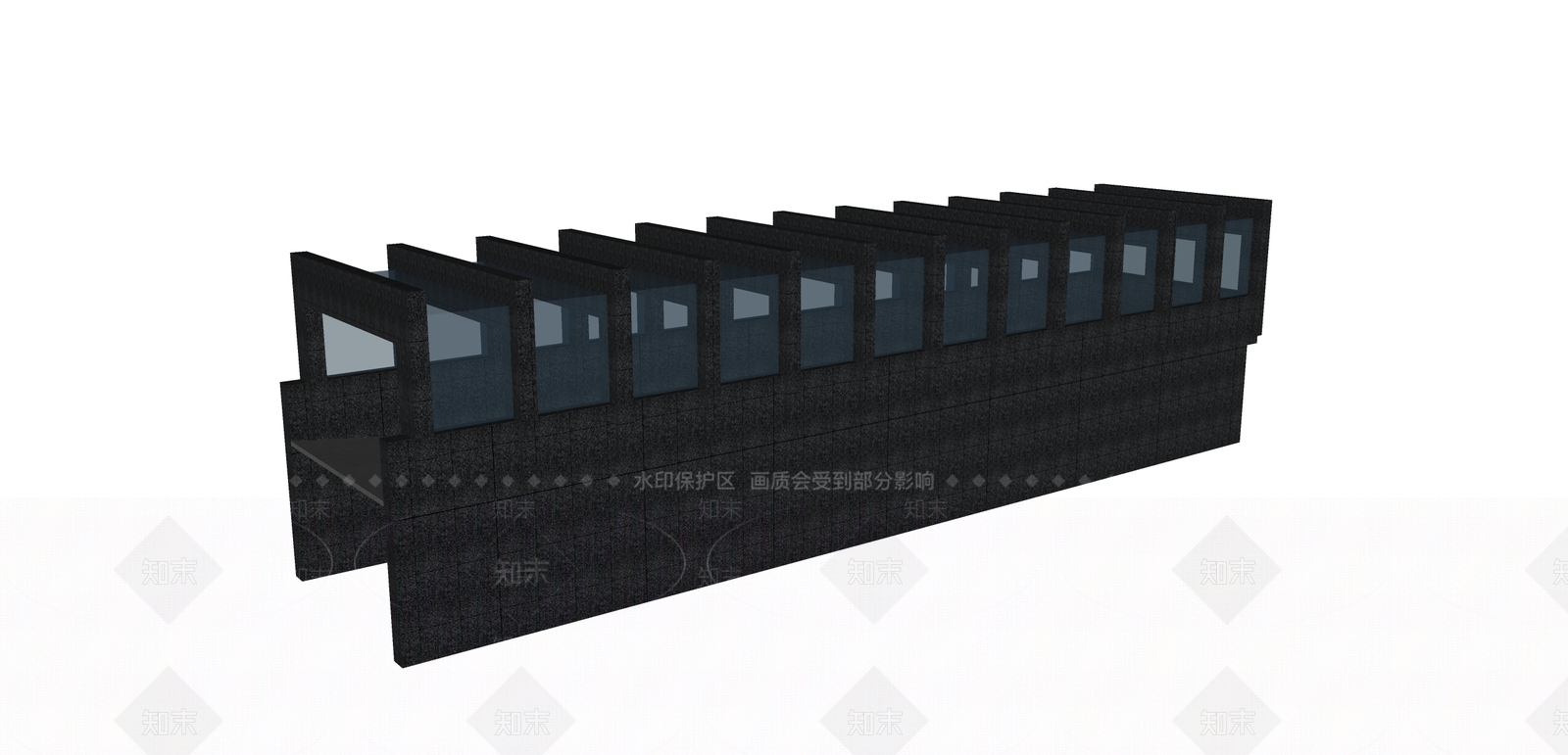 现代机动车车库入口SU模型下载【ID:1156034645】
