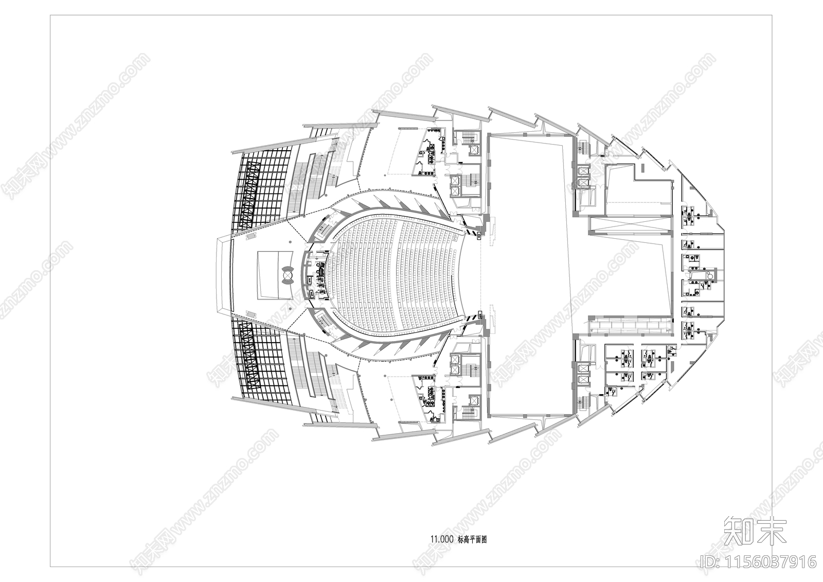 现代大剧院施工图下载【ID:1156037916】
