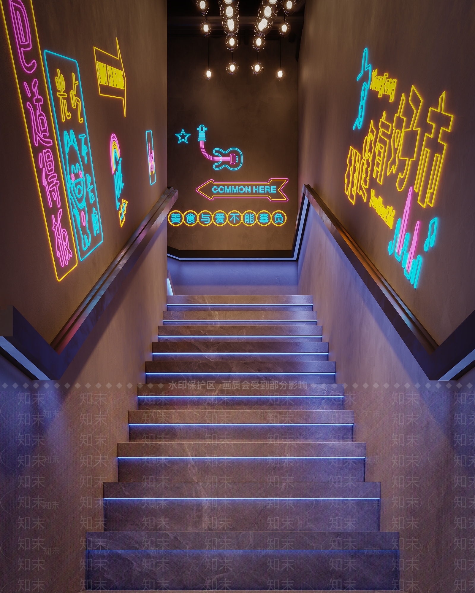 现代酒吧楼道3D模型下载【ID:1156058220】