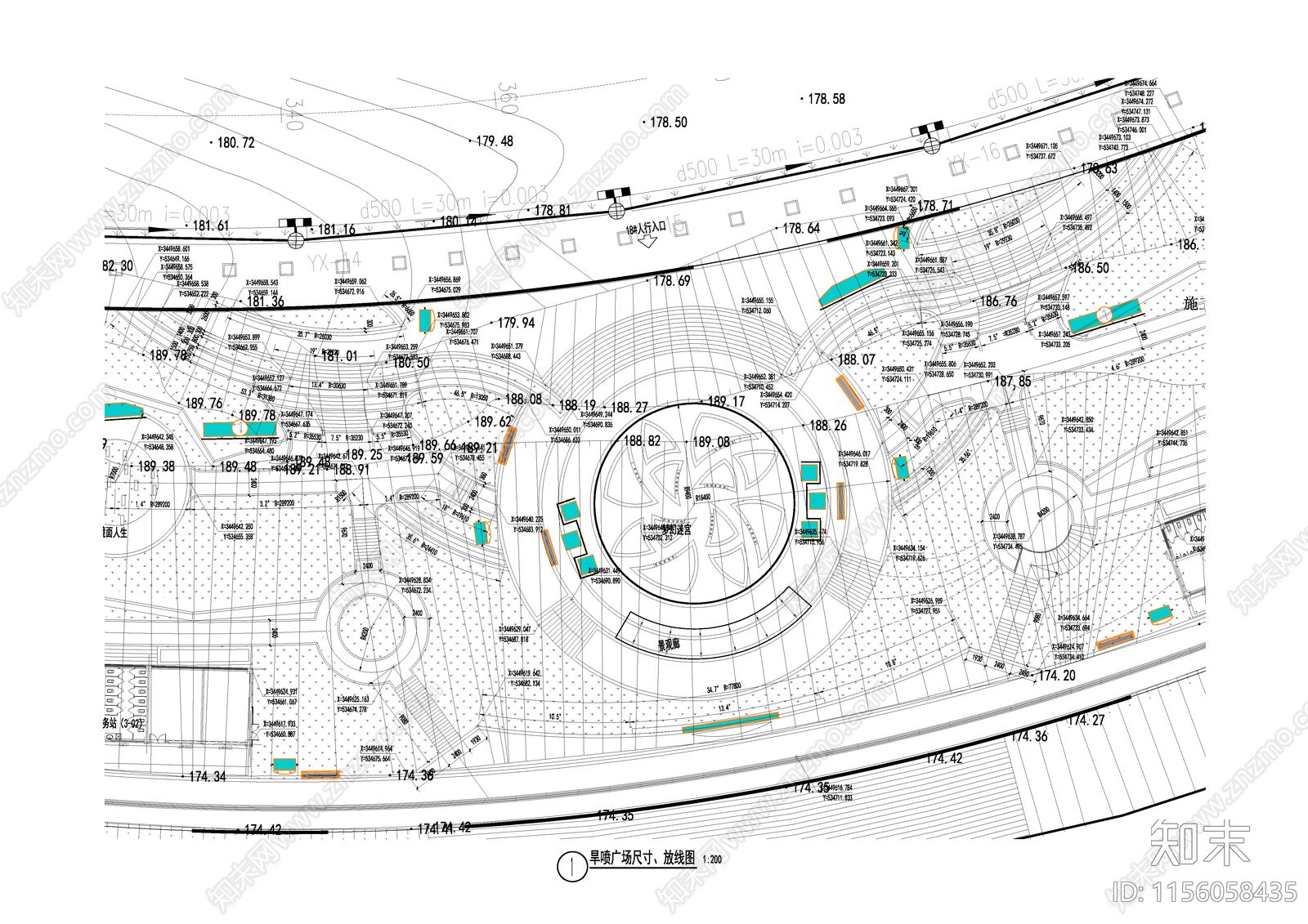公园景观cad施工图下载【ID:1156058435】