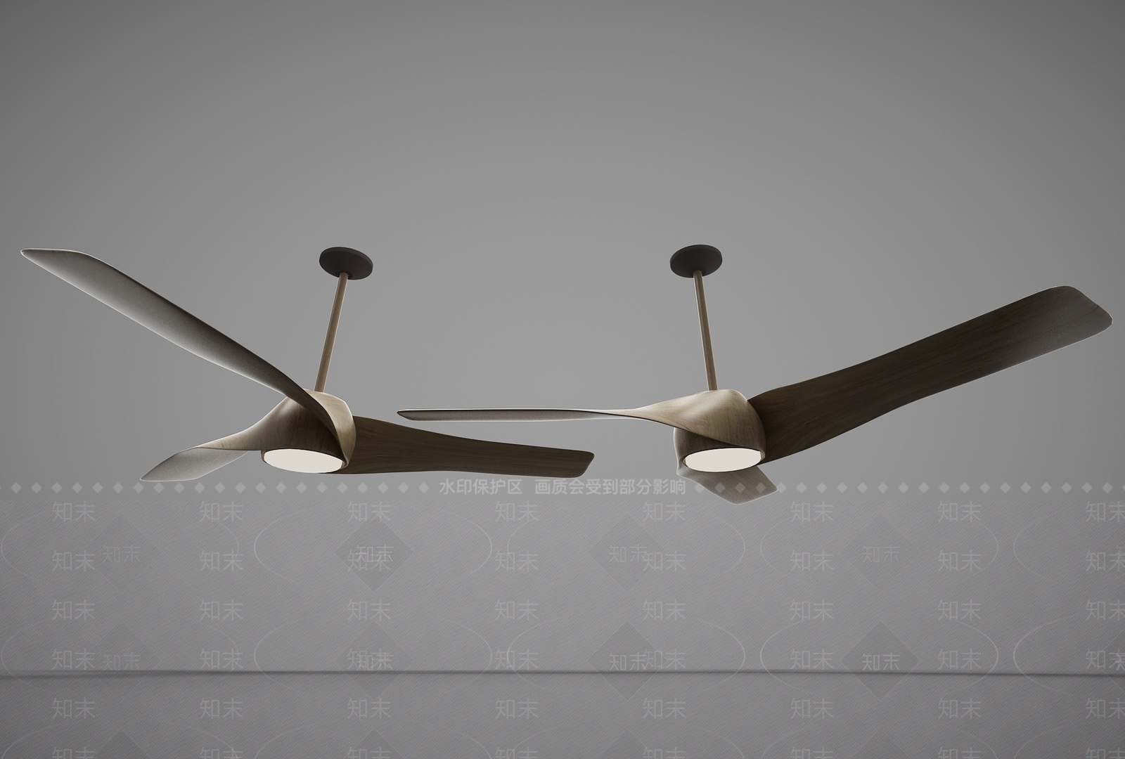 现代风扇灯3D模型下载【ID:1156096990】