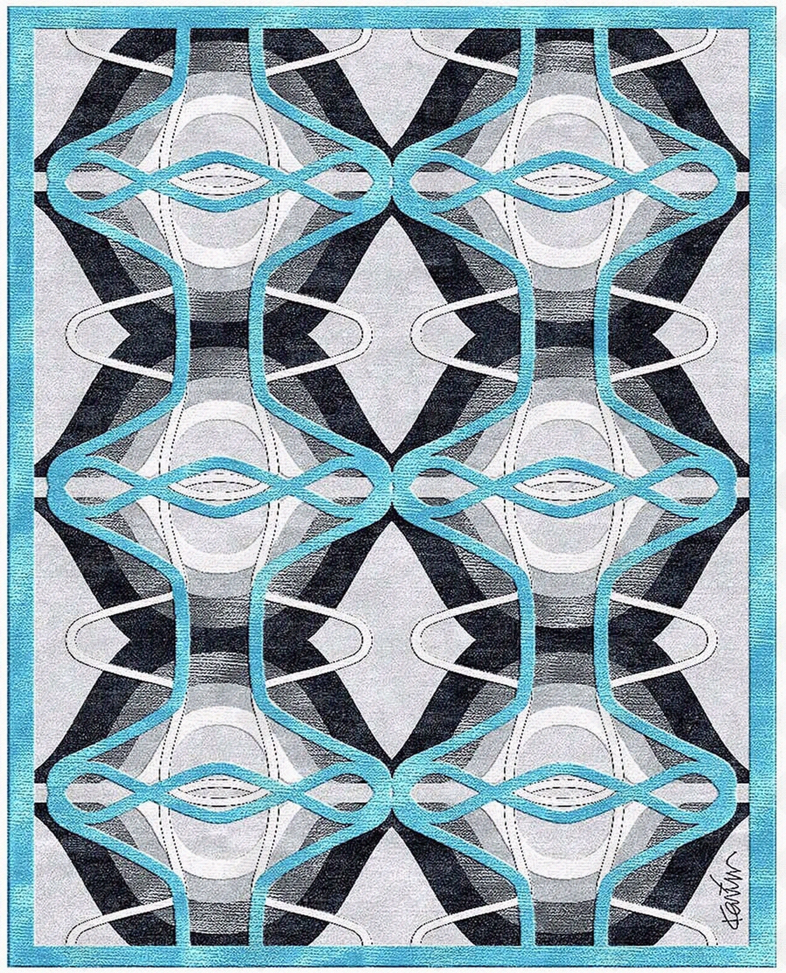 新中式咖绿色叶子纹理图案地毯贴图下载【ID:1156069237】