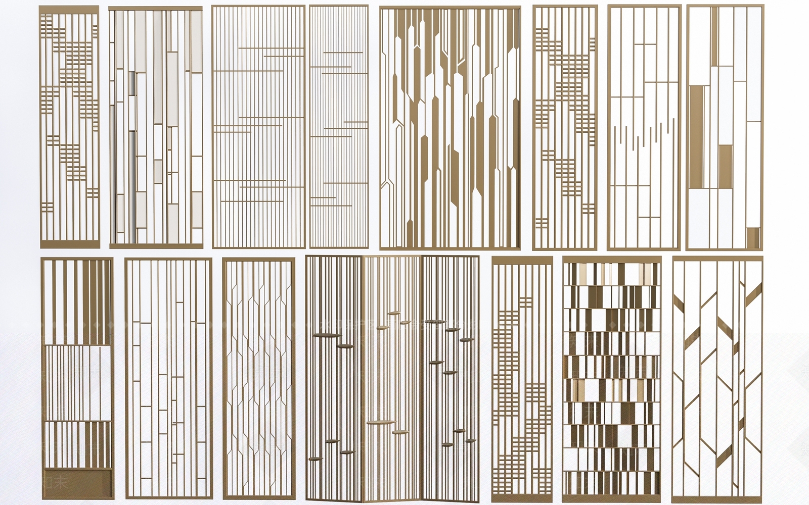 现代屏风隔断SU模型下载【ID:1158084289】