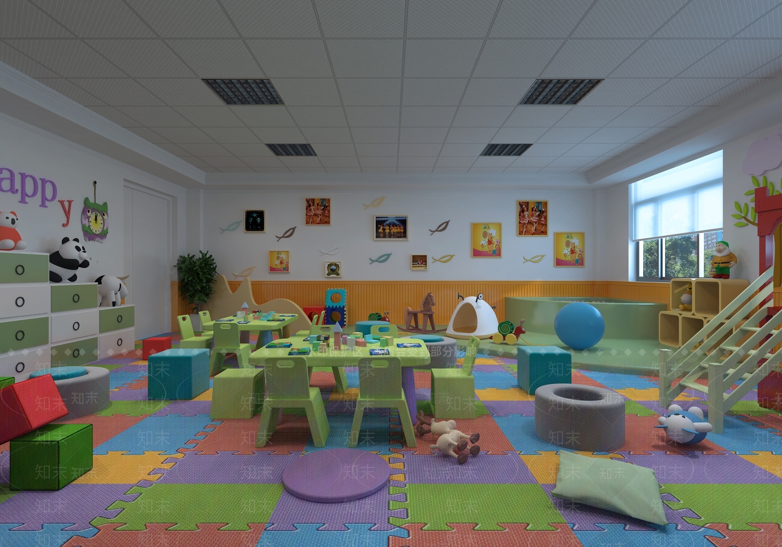 现代幼儿园3D模型下载【ID:1156073241】