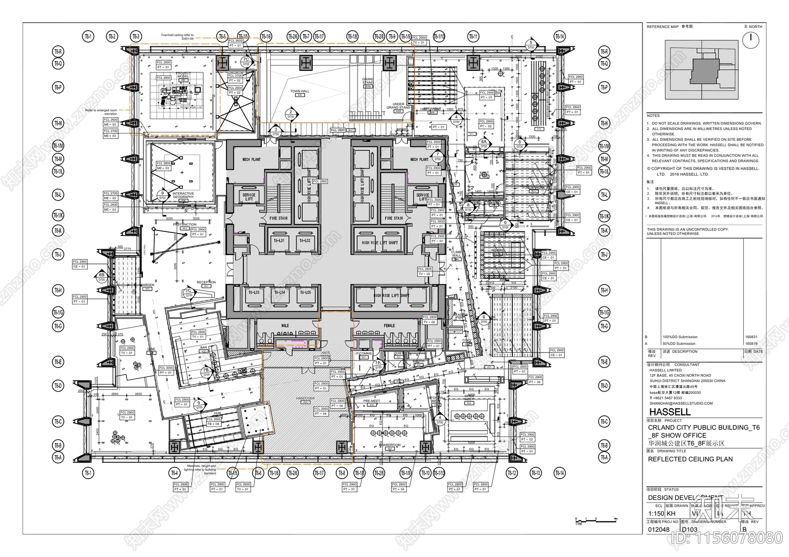 大冲华润城展示cad施工图下载【ID:1156078080】
