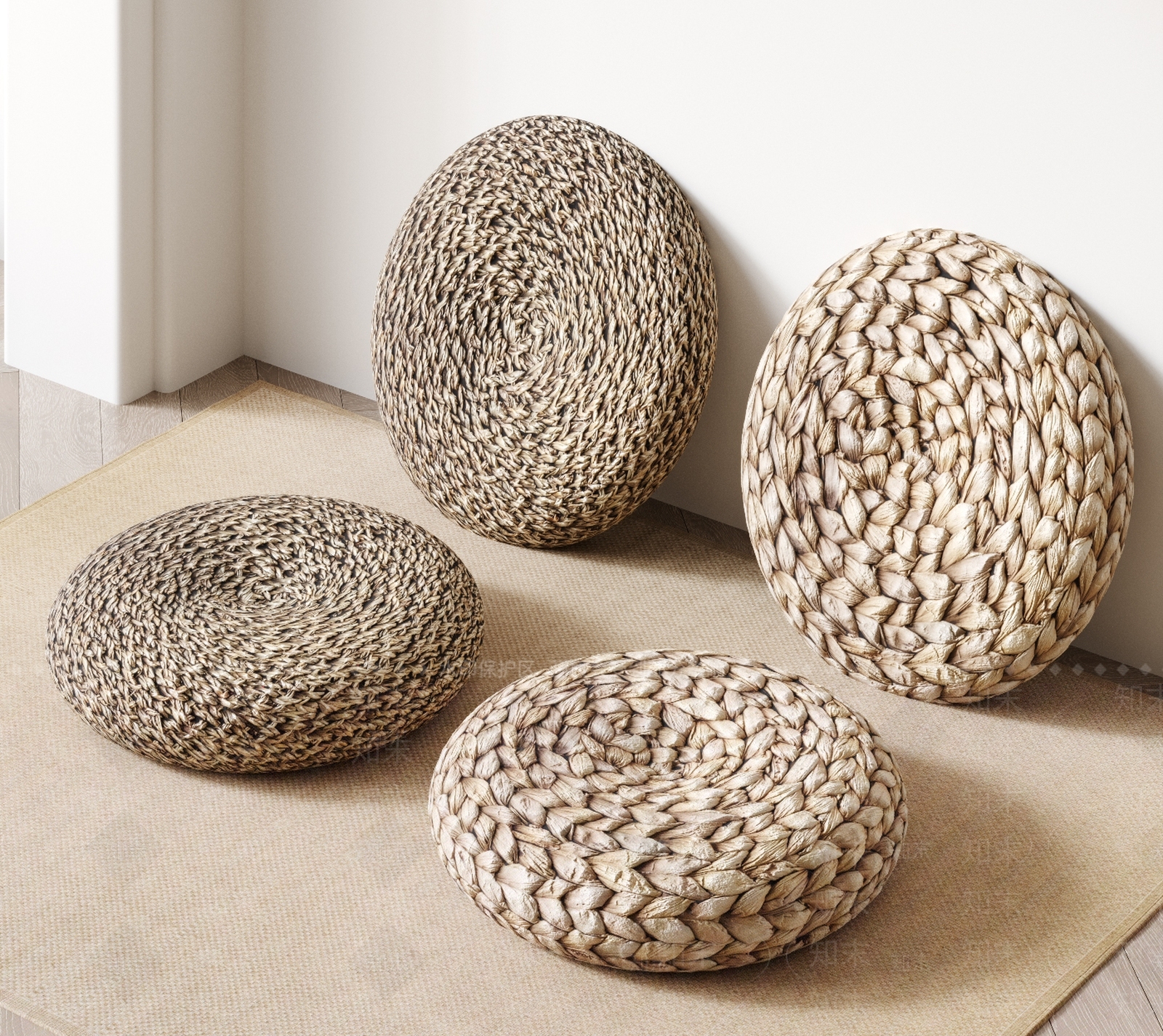 新中式编织蒲团坐垫3D模型下载【ID:1156080626】