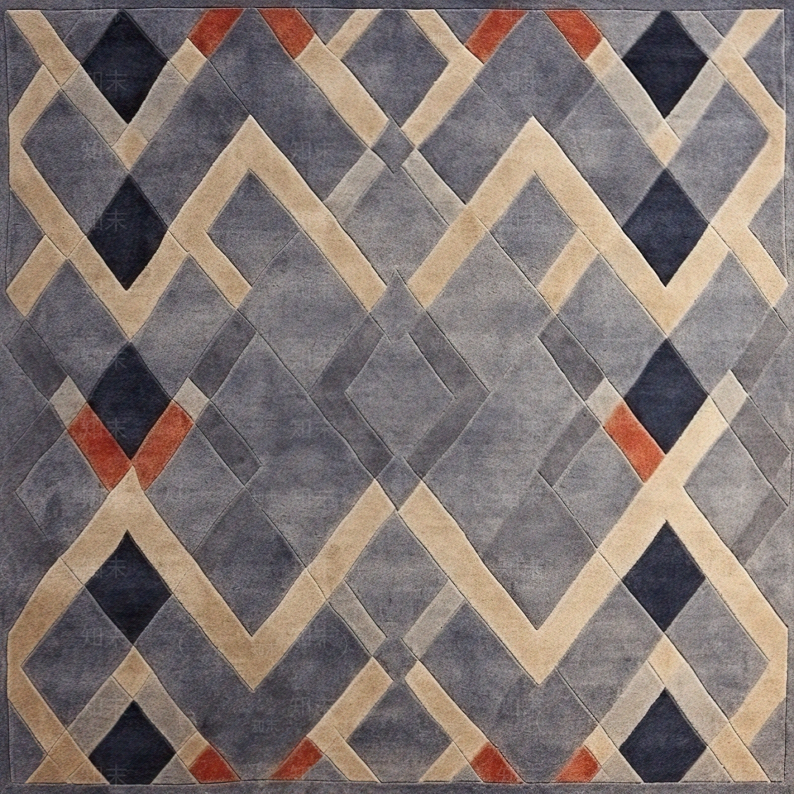 欧式菱形花纹地毯贴图下载【ID:1156088941】