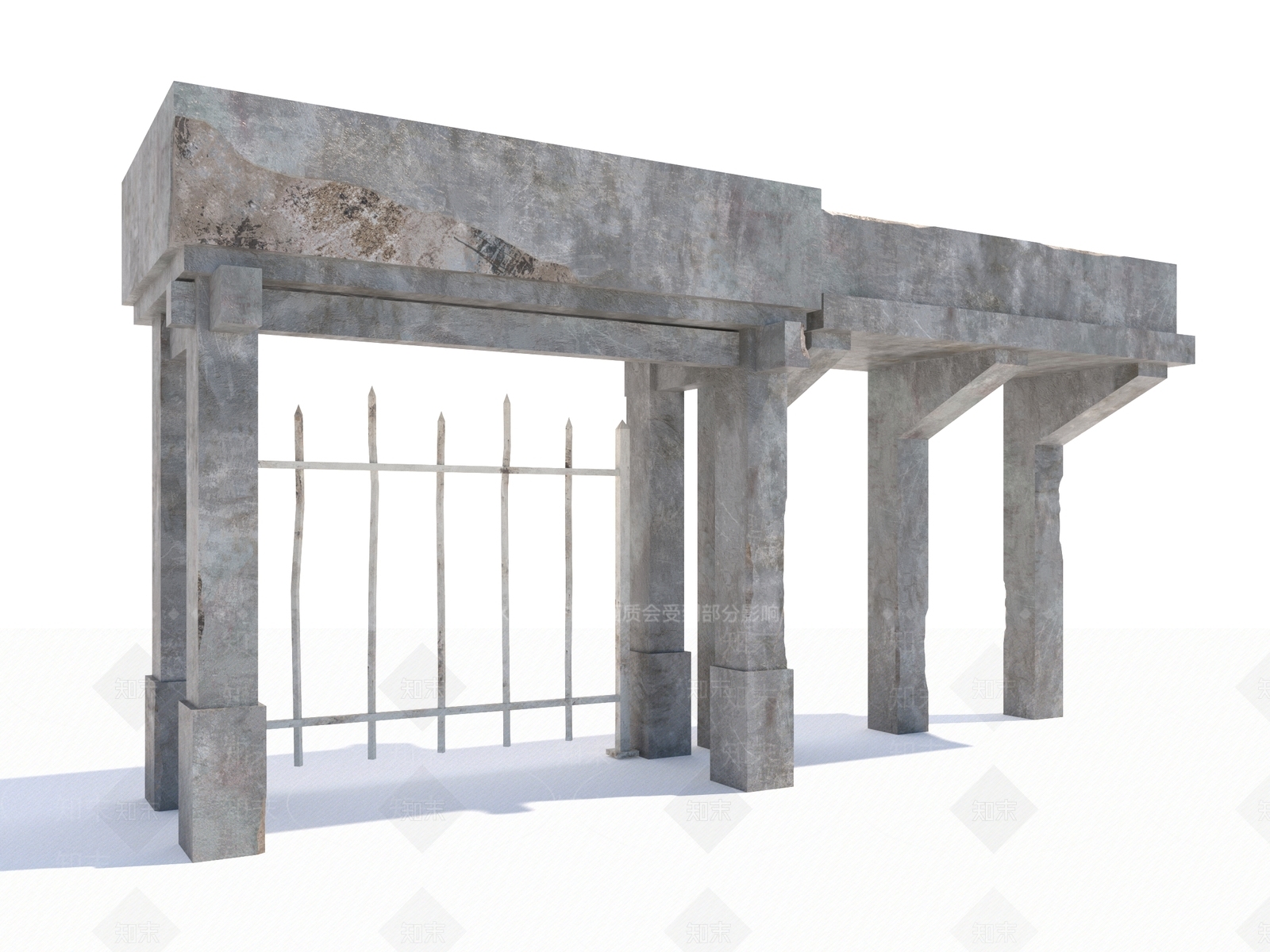 现代石头门3D模型下载【ID:1156105807】