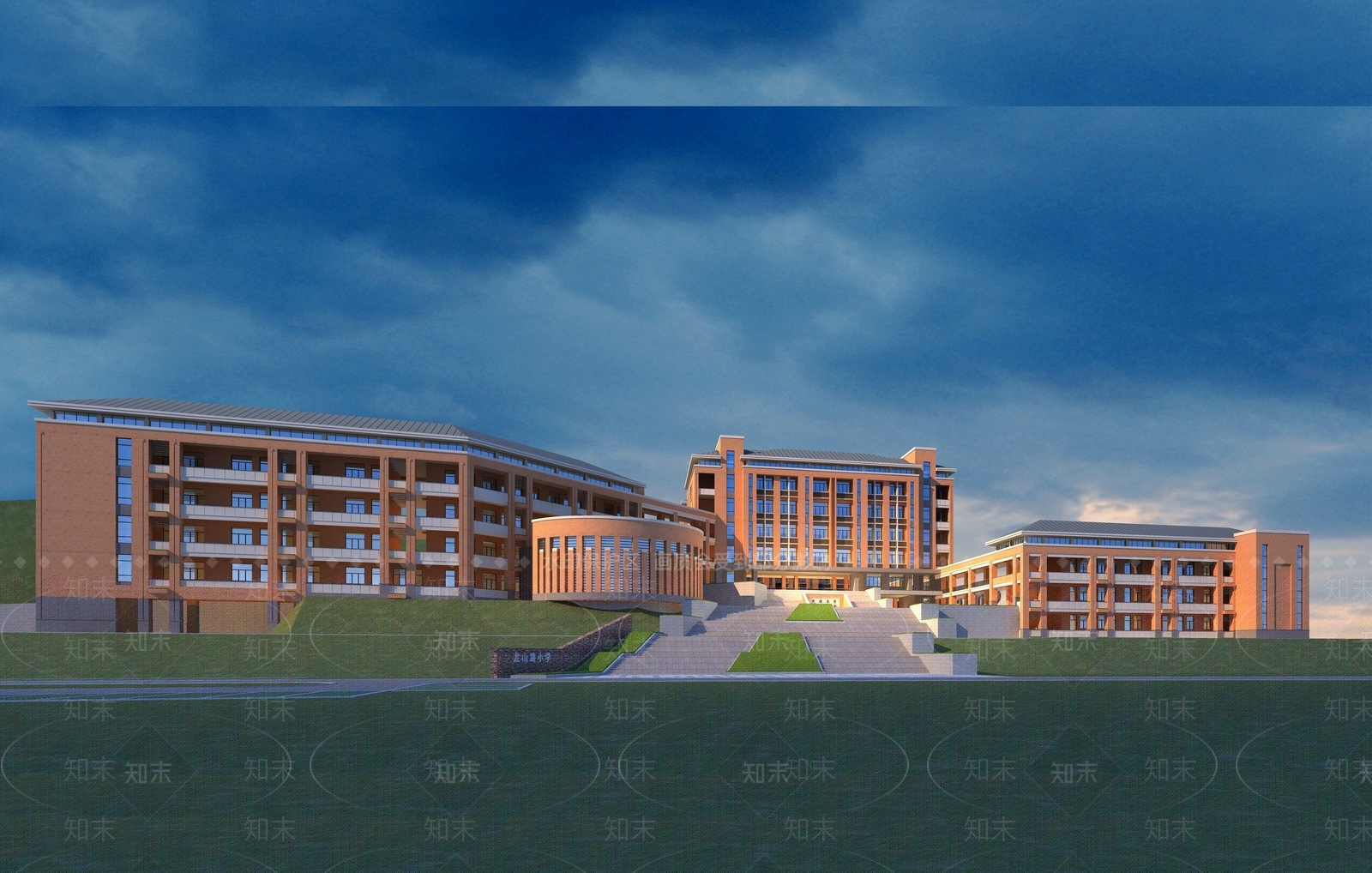 现代学校3D模型下载【ID:1156099504】