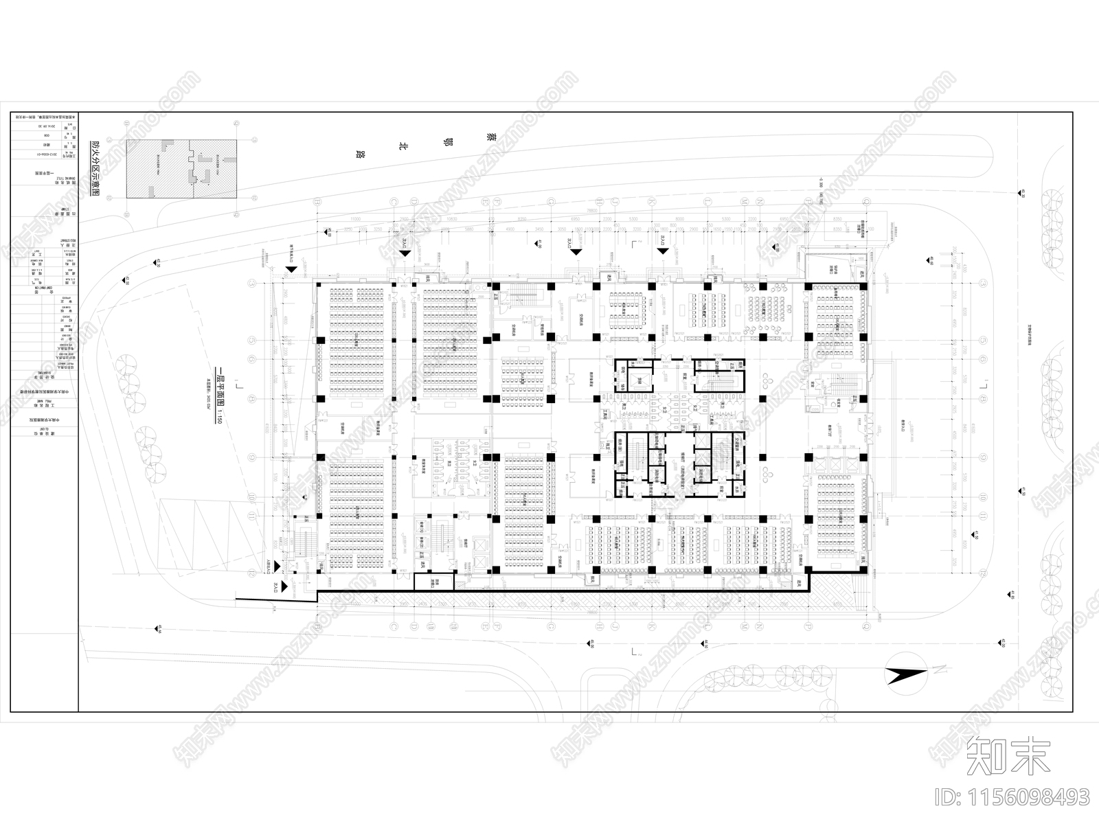 中南大学湘雅医院教学科研楼扩初图纸cad施工图下载【ID:1156098493】