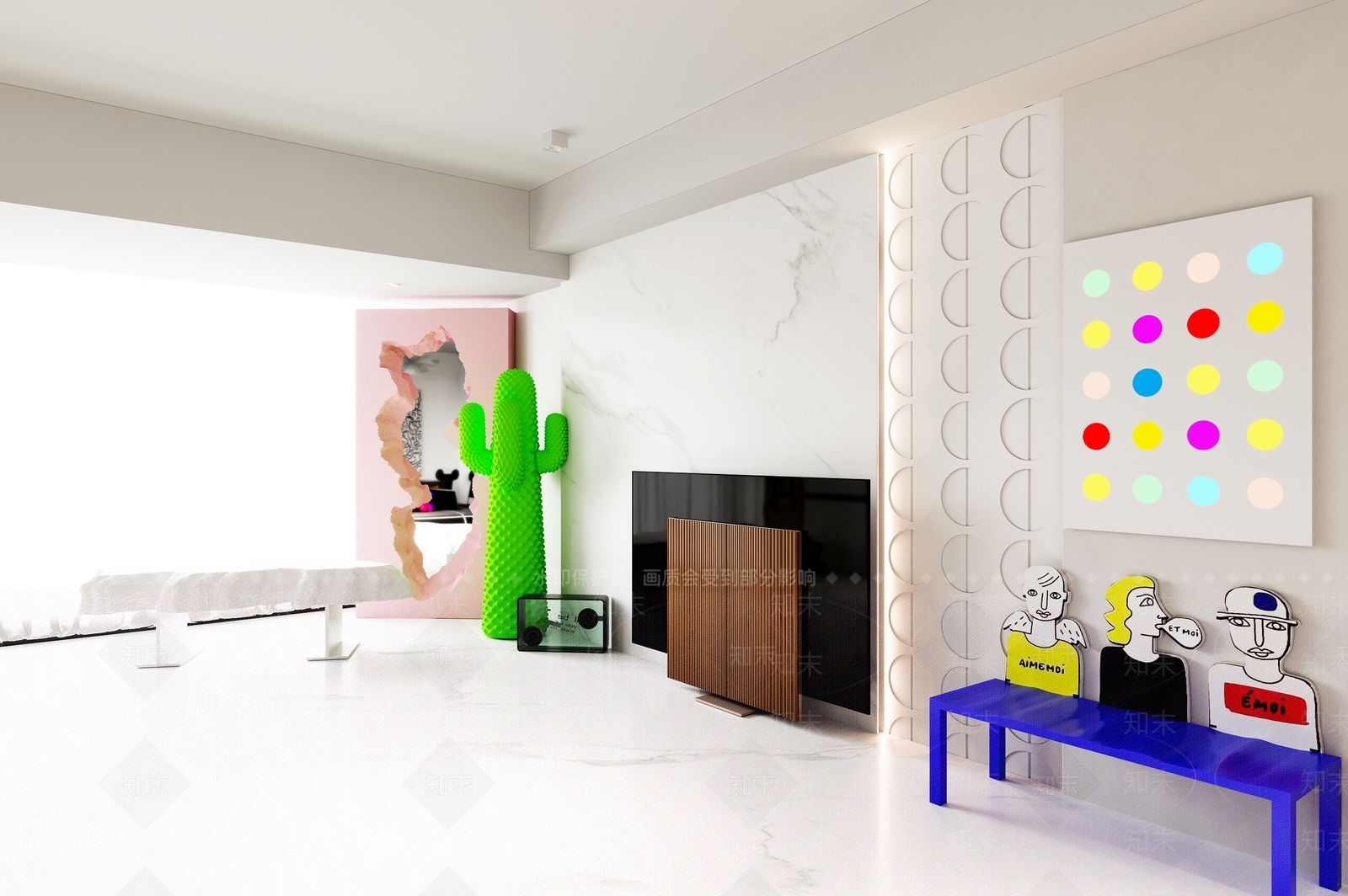现代包豪斯客厅3D模型下载【ID:1156098668】