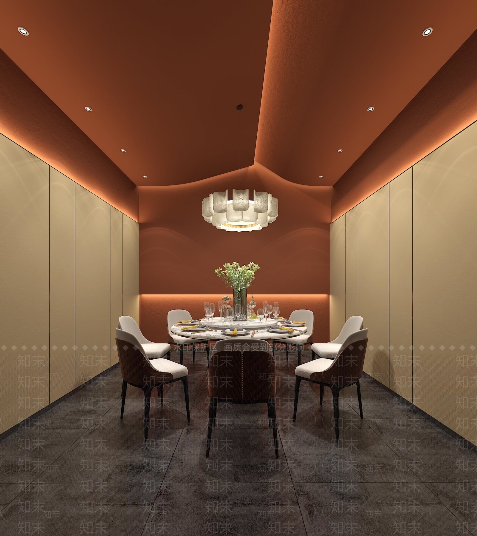 现代餐厅包间3D模型下载【ID:1156102626】