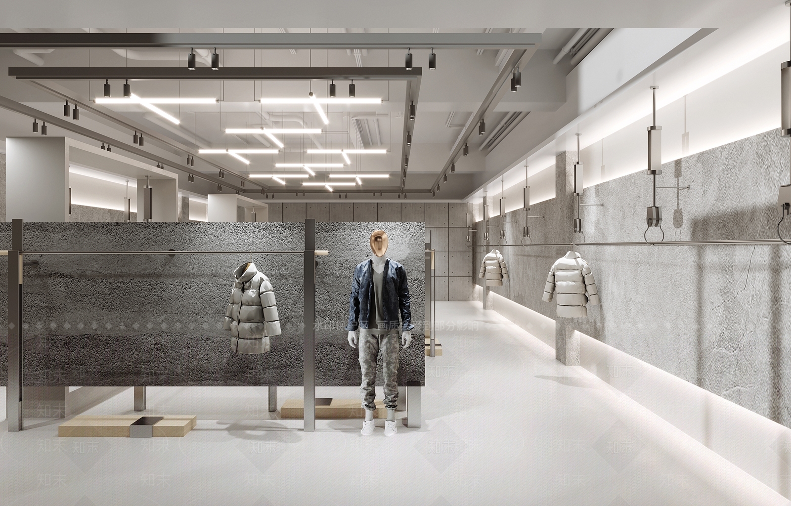 工业风男装店3D模型下载【ID:1156106944】