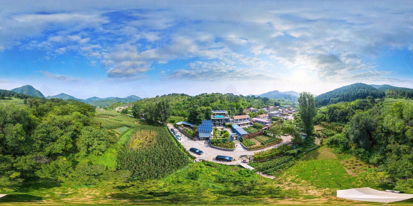 乡村田野户外风景全景HDR贴图下载【ID:1156112042】