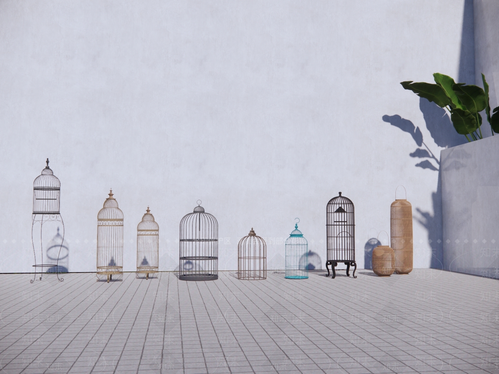 现代鸟笼SU模型下载【ID:1156112253】