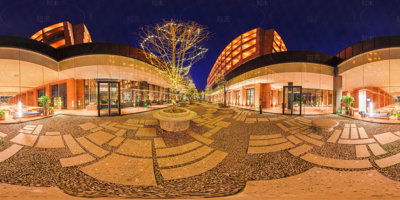 室外商业街夜景HDR贴图下载【ID:1156113972】