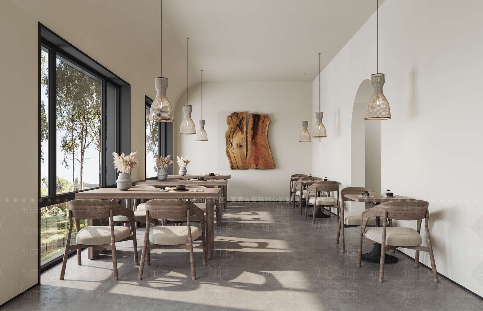 侘寂风民宿餐厅3D模型下载【ID:1156113948】